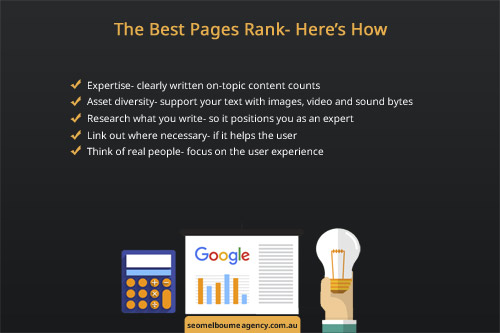 search engines attempt to rank pages using a series of assessment metrics